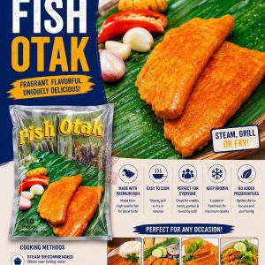 Golden Palm 10 Sticks Frozen Otak (Spicy)  乌达 Banana Leaf / Box (香蕉叶/盒装)